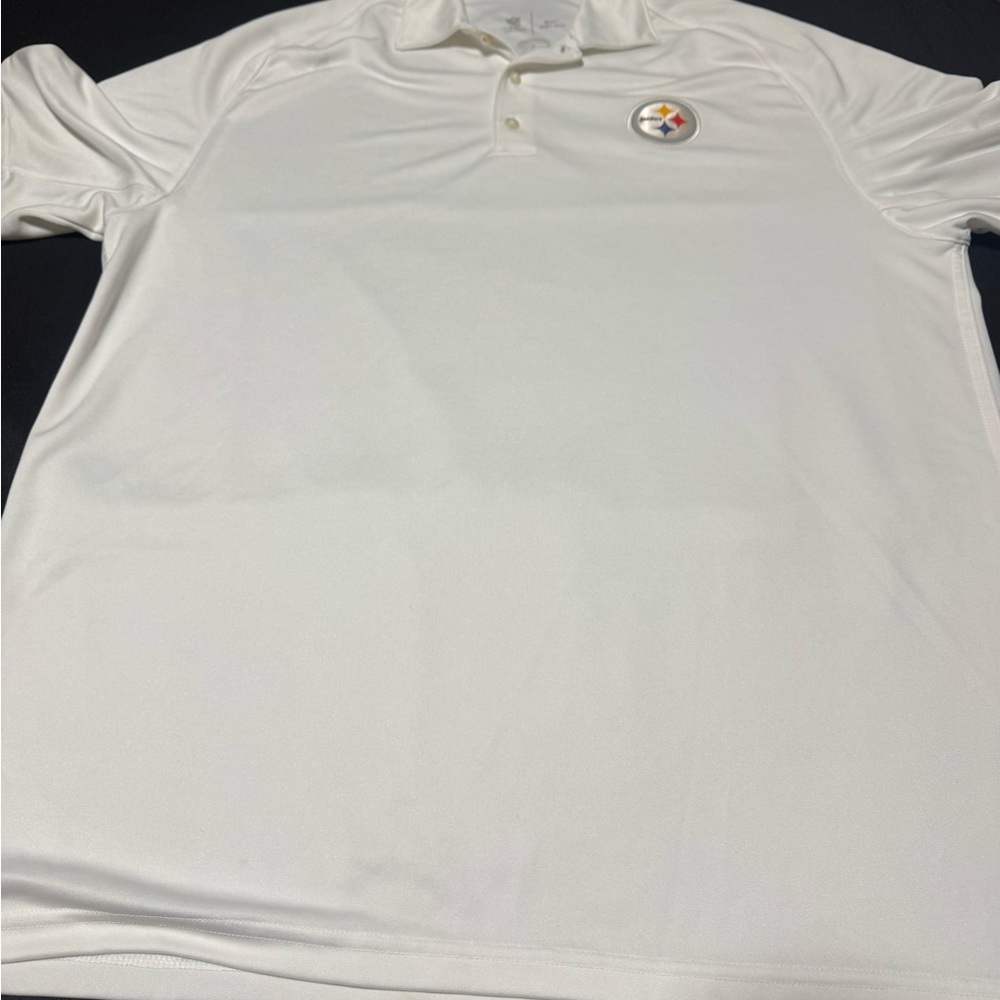 White Polo Shirt with Embroidered Logo